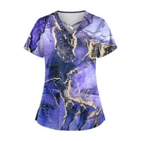 Ženske vrhove Ženske bluze s kratkim rukavima Modni grafički otisci Majice Okrugli izrez Ljetna tunika