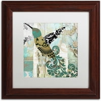 Zaštitni znak Likovna umjetnost Hummingbird Batik II Umjetnost platna u boji Pekara bijeli mat, drveni
