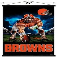 Cleveland Browns - point Stance zidni Poster sa magnetnim okvirom, 22.375 34